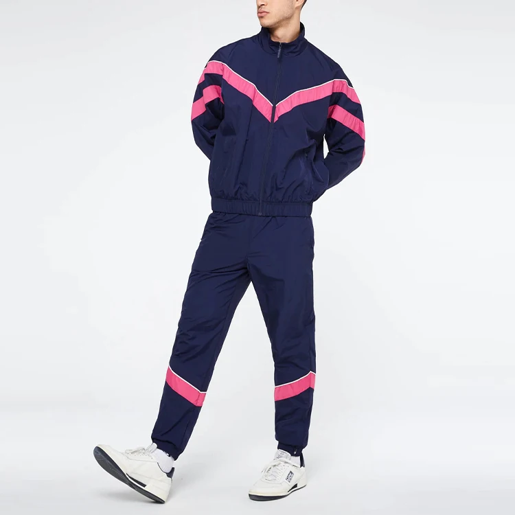 wholesale designers men sweatsuit unisex jogger tracksuit custom logo nylon fitness sportswear joggers set training wear
