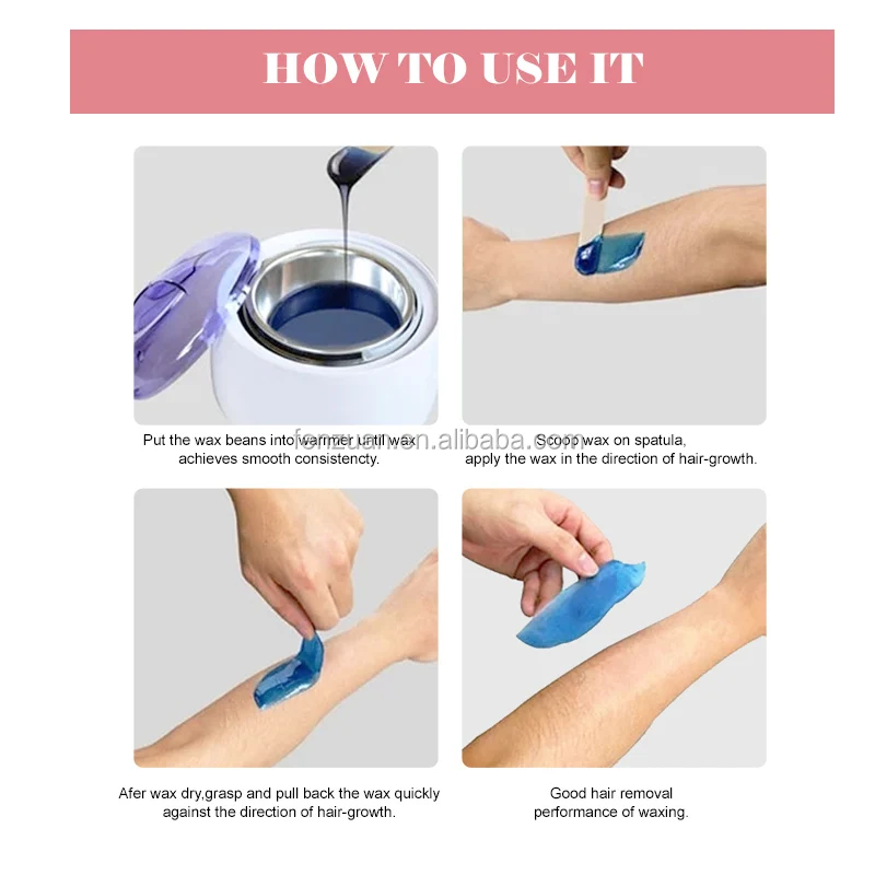 
1000g Depilatory Wax Pellet Hot Film Hard Wax Beans Female Hair Removal No Strip Plainess Hard Wax 