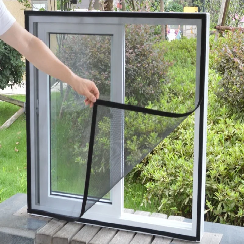 DIY Fiberglass Net Magnetic Window Screen Curtain Mosquito Net Insect Protective Mesh Curtain Magnets Door Net Curtain