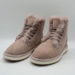 Best sale Cowsuede leather upper sheepskin wool lined women winter fur boot