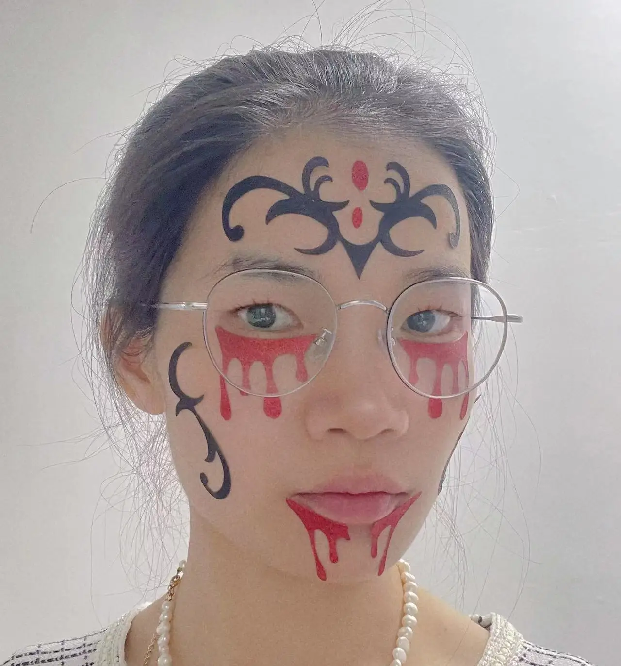 wholesale  Halloween  cosplay masks sexy woman face eyes  glitter tattoo sticker