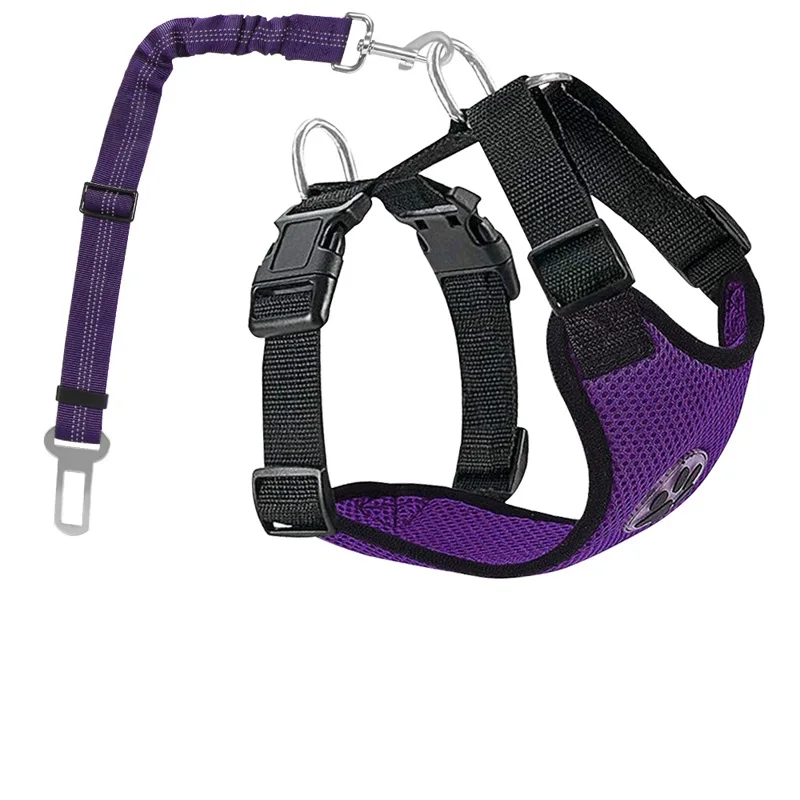 High Quality Professional Comfort nylon harness Pet Dog Car Seat Safety Dog Backpack harness dog seat belt