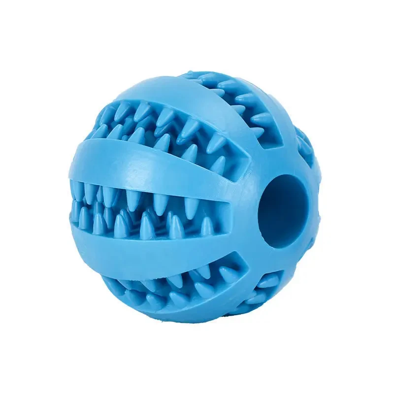 Hot Sale Puzzle Round Rubber Leakage Food Pet Toy Ball Teeth Clean Dog Toys Eco-friendly Dog Chew Toy Ball