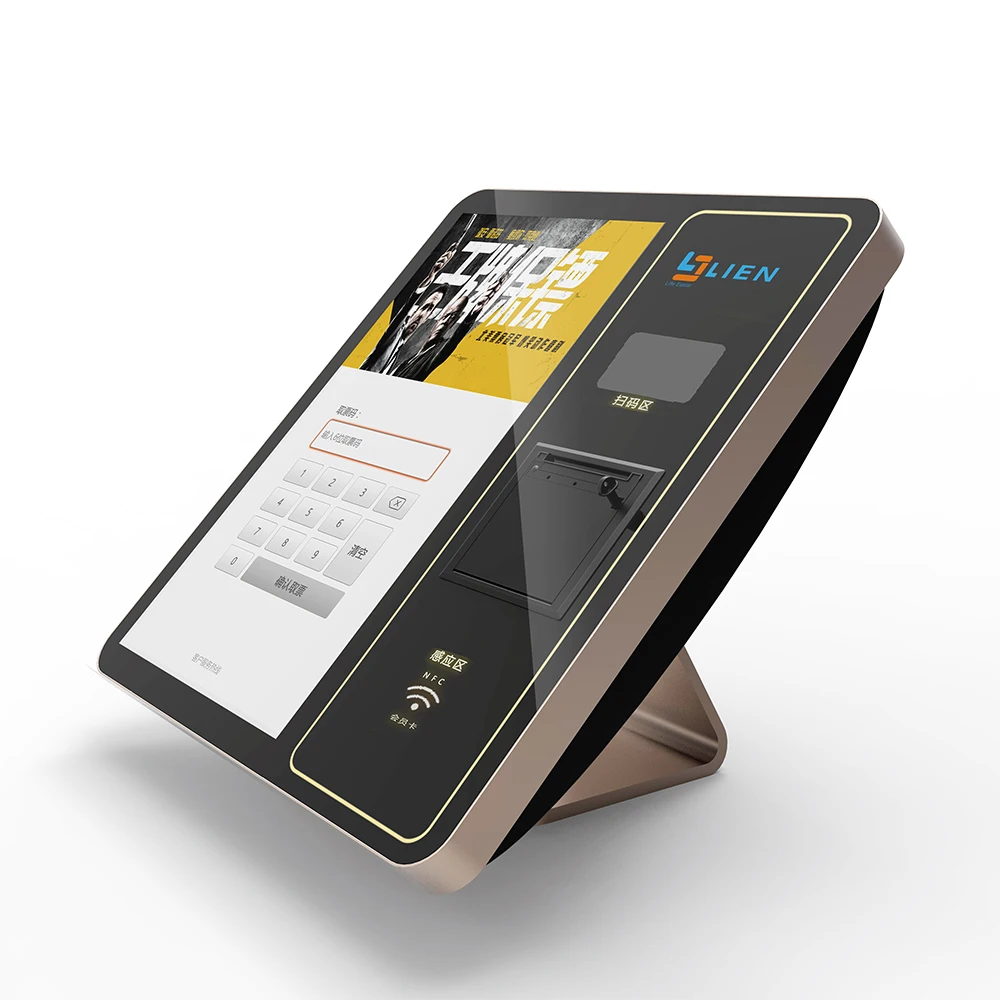 Desktop Pos System Machine Touch Screen Payment Kiosk Self Service Order Kiosk Android Pos Terminal