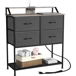 Nightstand Small Dresser Vertical Storage Tower Organizer Unit Bedroom Office Laundry Closet Entryway Hallway