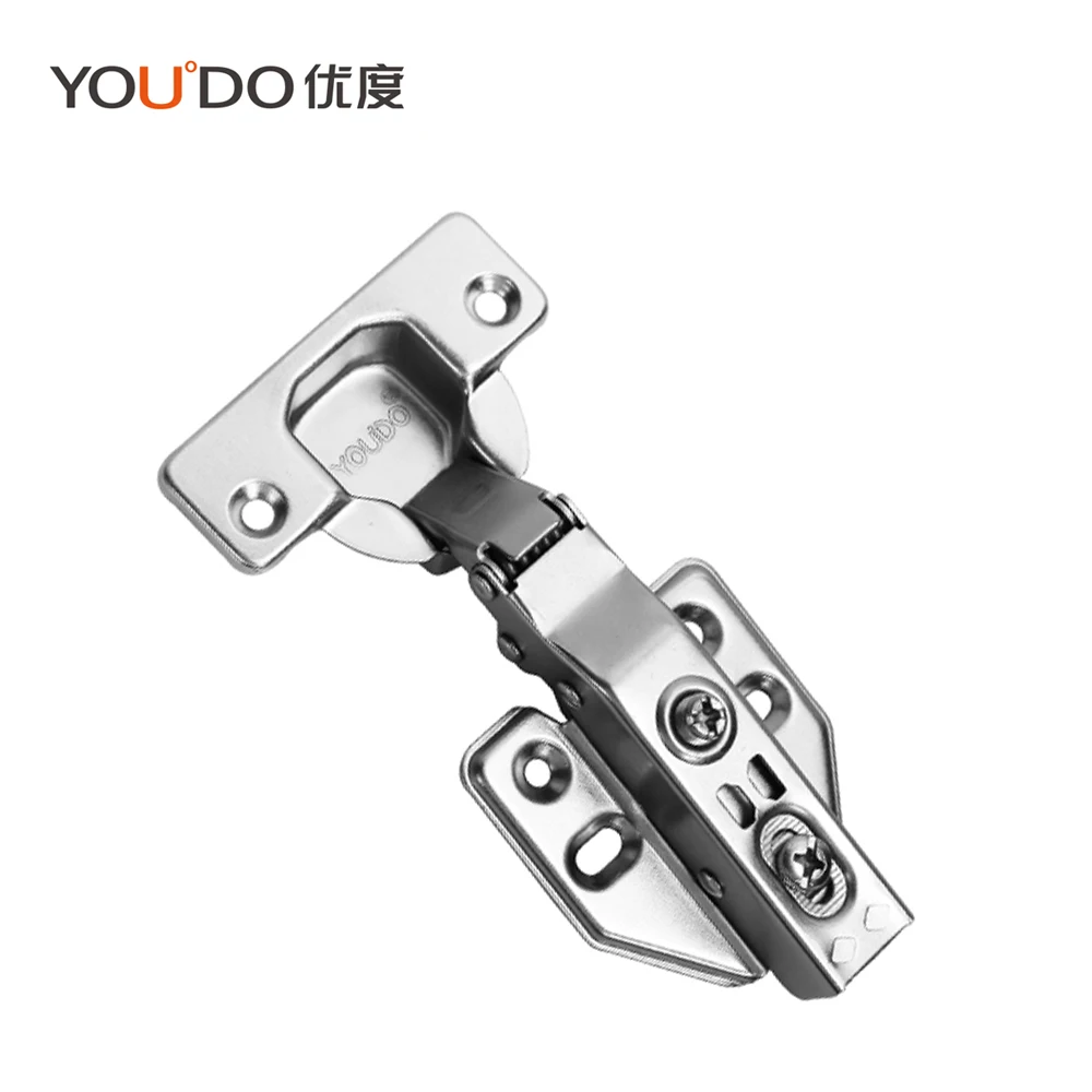 YOUDO  Furnitures Damping Hinges 35 Cup Kitchen Hinges 4 holes Clip On Soft Closing Hydraulic Hinges