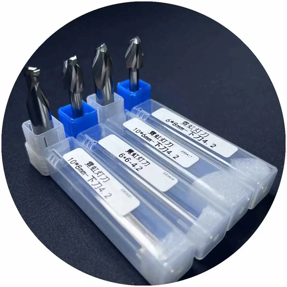 6mm 8mm 12mm Carving knife  CNC solid carbide end mills   led neon sign Accessories Tools  Cutting depth 4.2mm 5.8mm