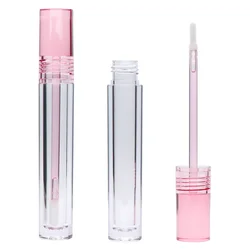 7.8ml Empty Transparent Lipgloss Tube Custom logo Cosmetic Packaging Pink Lip Gloss Tube With Boxs