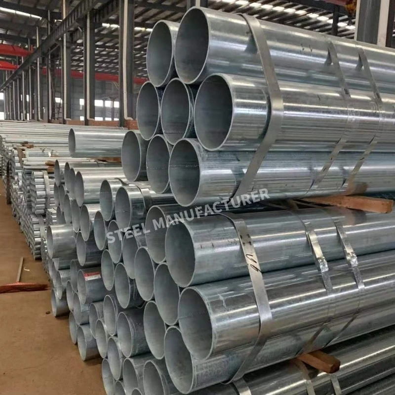 ASTM A53 Gi Welded ERW Pipes Mild Low Carbon Round Galvanized Steel Tubes for sale with CE ISO Certification