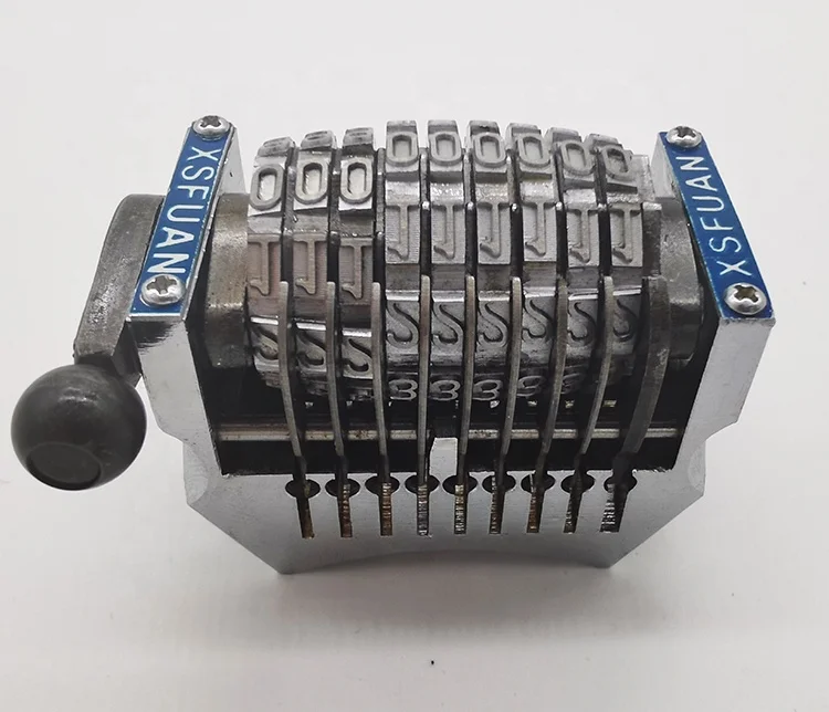 2021 newly printing rotary type 9 digit  numbering head numbering machine printing number on paper