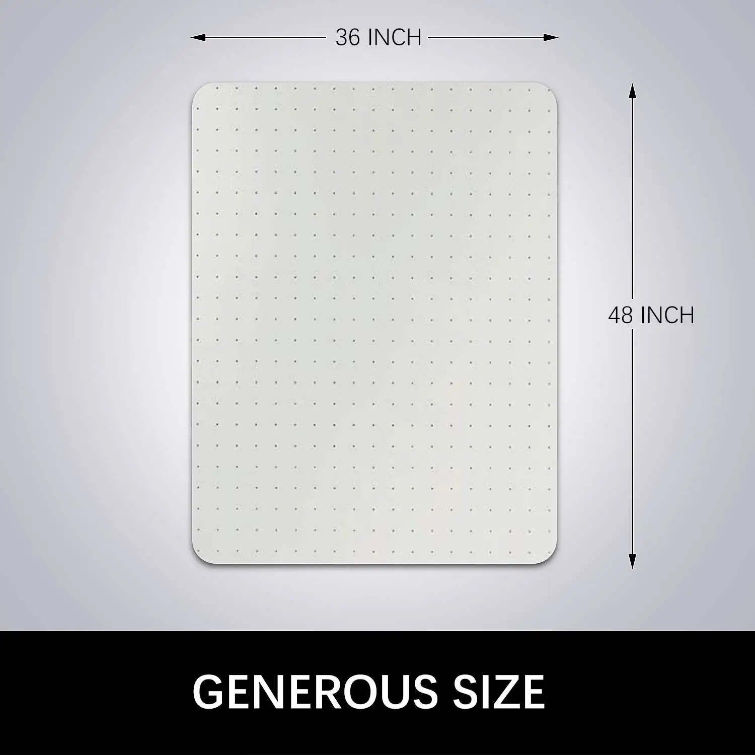 36 x 48' Durable Clear Office Chair Mat Plastic PVC Nailed Computer Desk Chair Mat Carpet Protector Mat on Carpet Floor