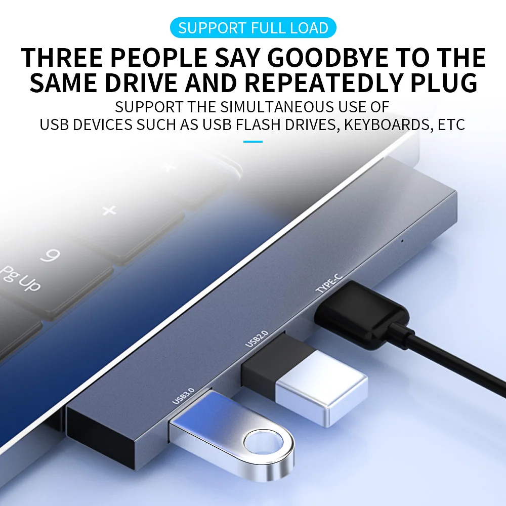 Good Price Three In One Type C Date Transmission Usb 3.0 Hubes Docking Station