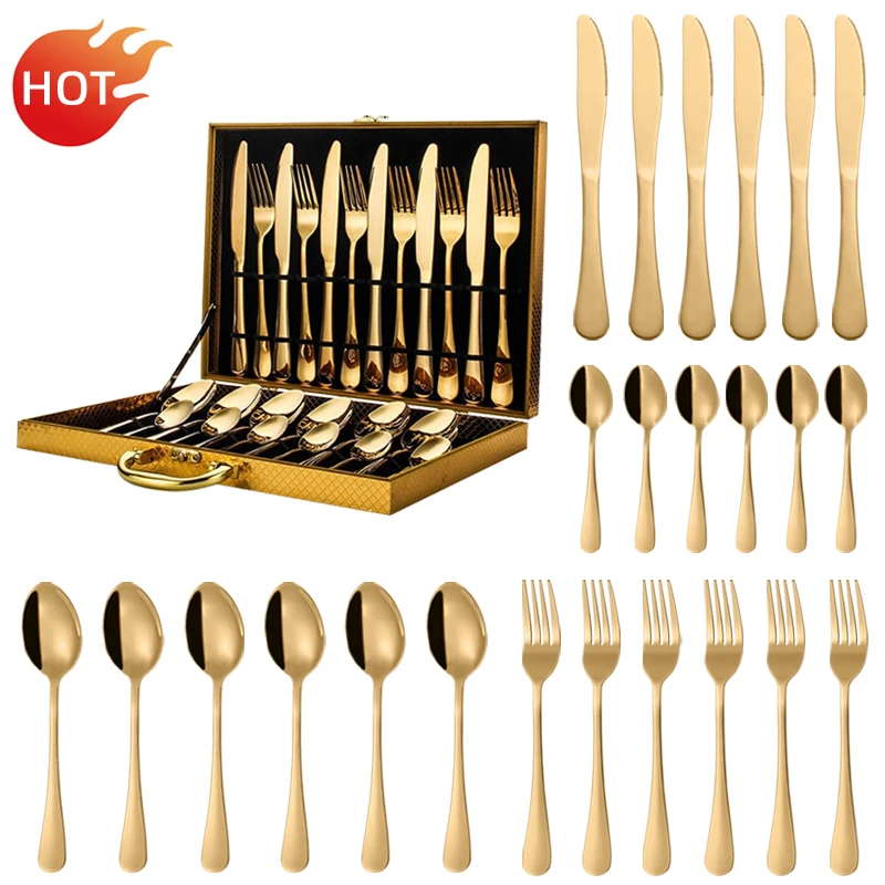 Набор столовых приборов из нержавеющей стали 24 шт.