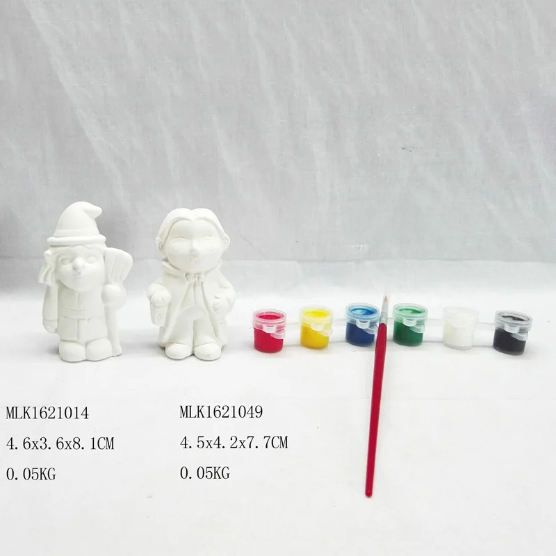 Wholesale Halloween Bisque Ceramics DIY Coating Unpainted Crafts To Paint for Kids Supermarket