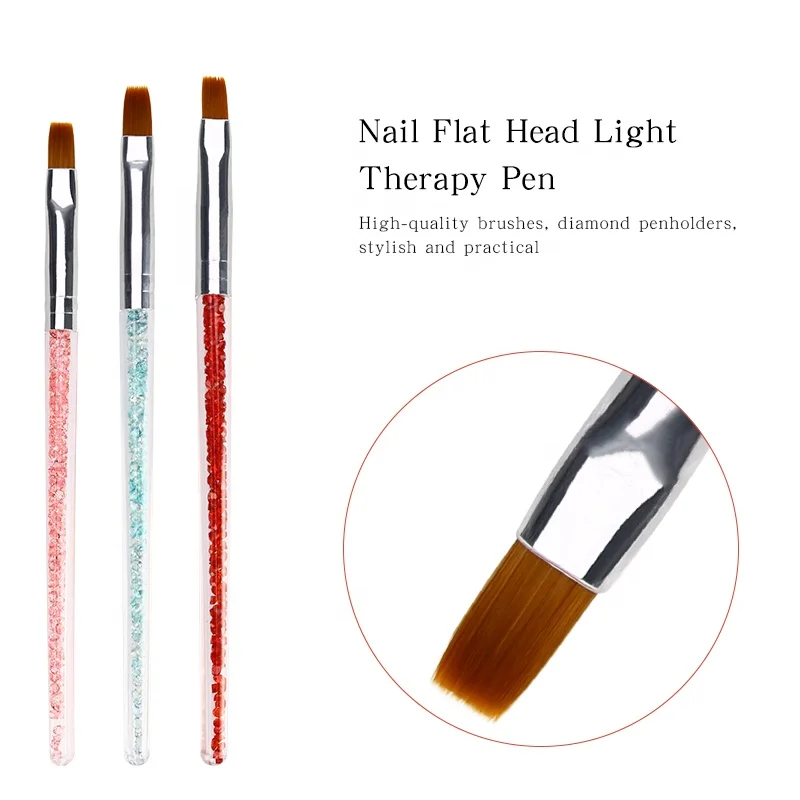 Nail Art Pen Drawing Painting Uv Gel Liner Polish Brush Crystal Beads Handle Rhinestone Pen Manicure Nail Art Tool