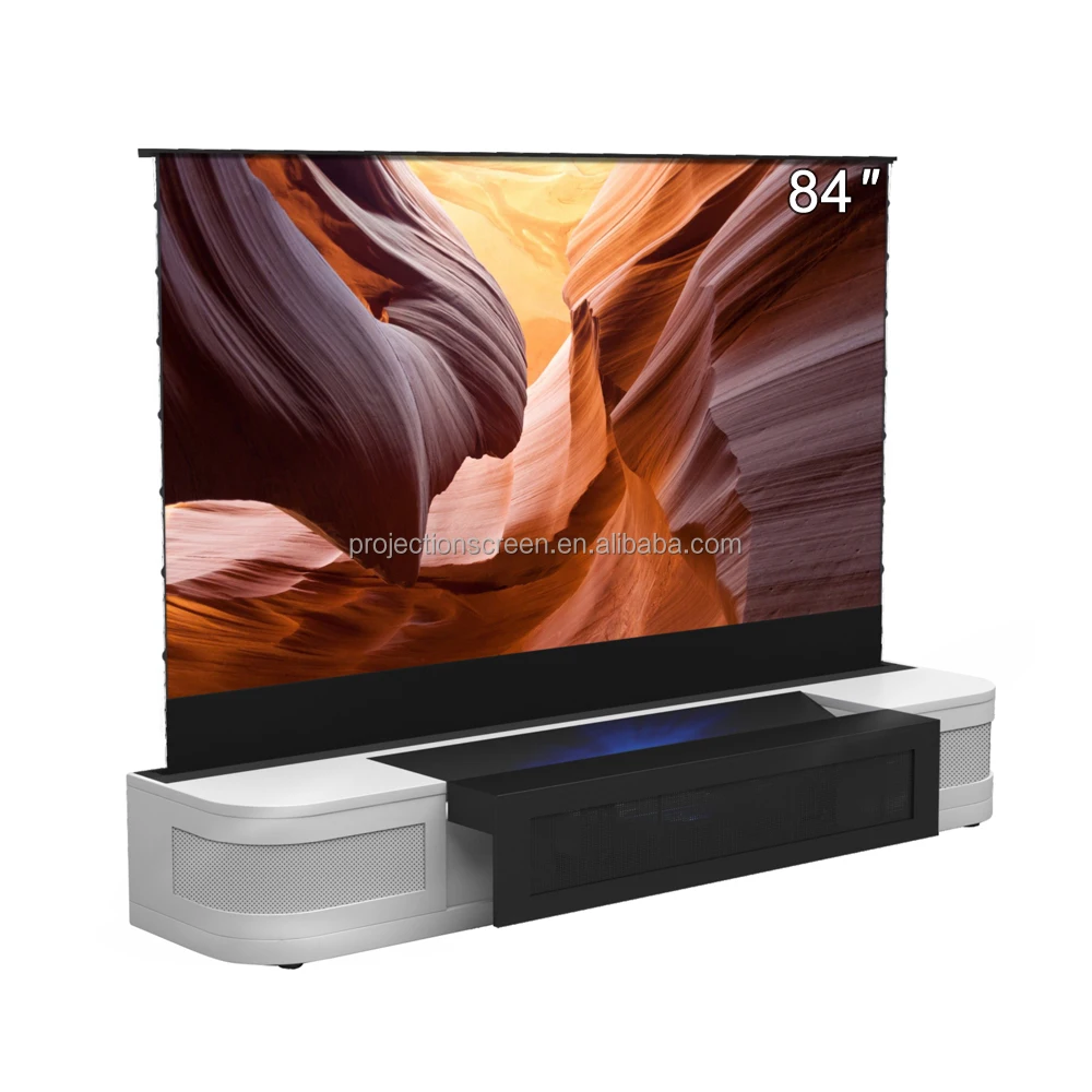 Интеллектуальный проекционный экран для лазерного телевизора со встроенным шкафом для всех экранов проектора UST, поддержка 80-120 дюймов