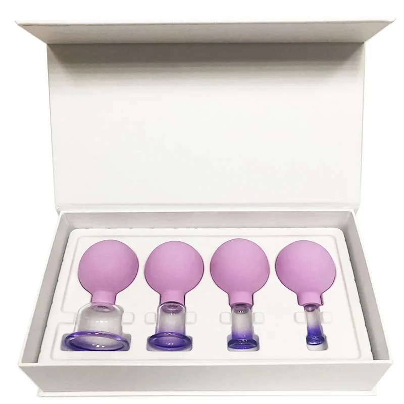 Cupping Set 4 in 1 Professional Grade Cupping Suction Massager Facial Glass Cupping Set for Eyes Face