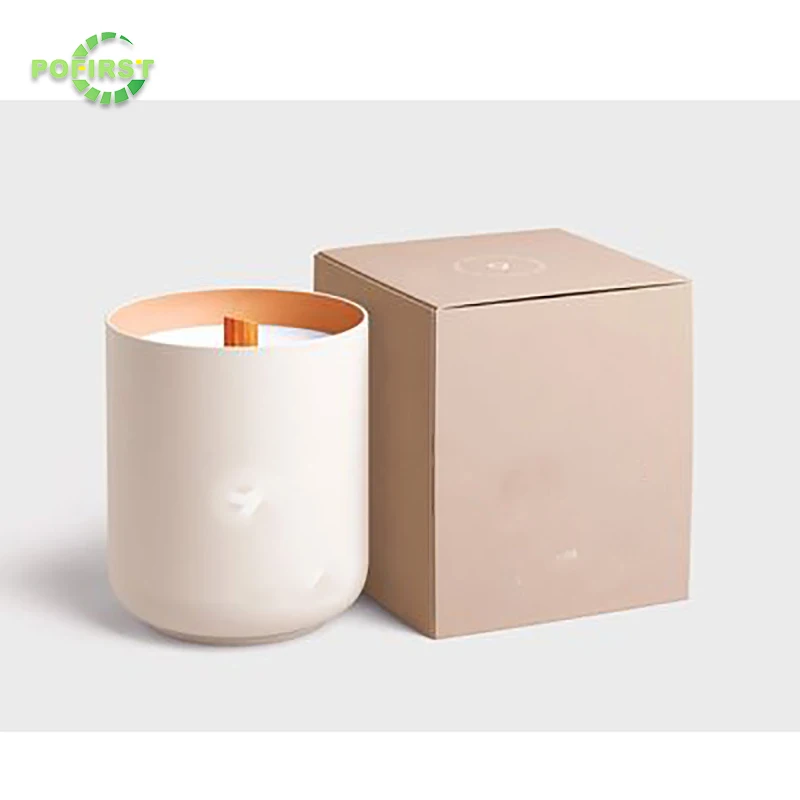 Customised Gemstone White Candles Scented Wax Jelly Scented Organic Aroma Ceramic Shell Art Travel Scented Candles Flower