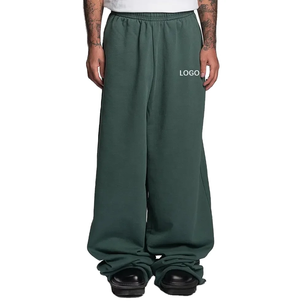 Thick Hip Hop Pants Heavyweight Sweat Pants Wide Leg Sweatpants Casual 100% Cotton Men baggy fit pants