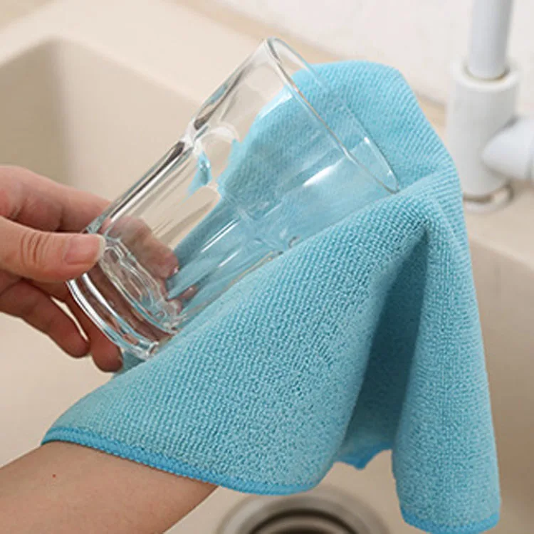 Microfiber Towel Car Carwash  Cloth Warp Weft Knitting Quick Dry Sports Gym Print Double Face Kitchen For Cleaning Glass