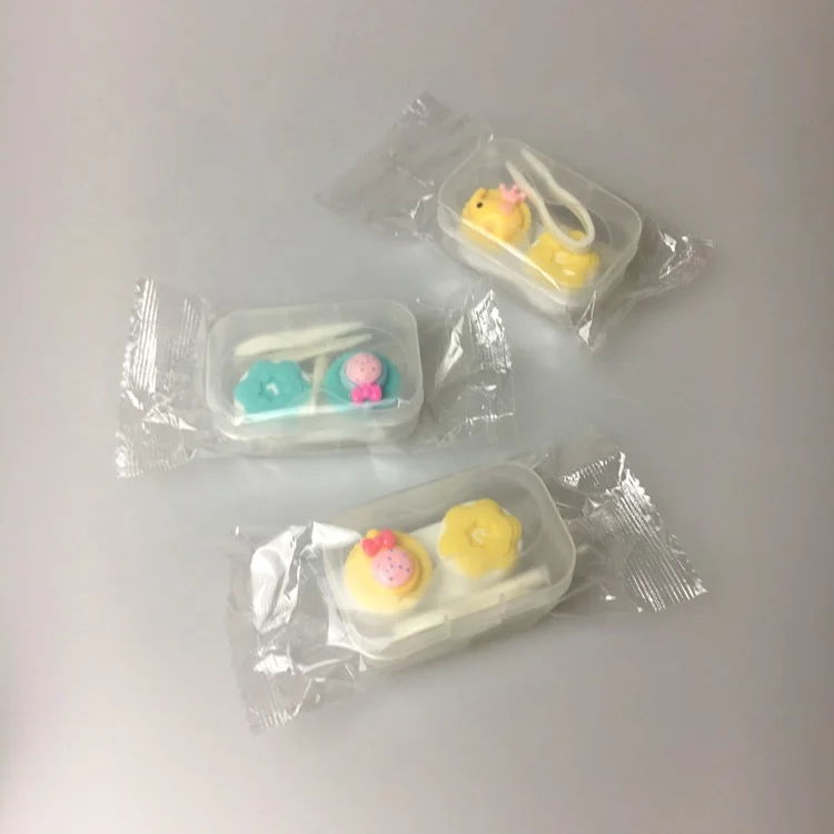 3D милый Футляр для контактных линз, милый Футляр для контактных линз, принимаем печать логотипа на футляре A-S001