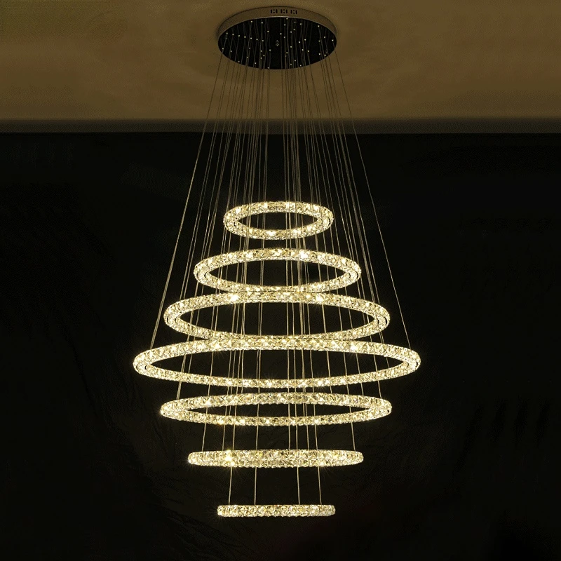 Modern New Crystal Led Ceiling Light Fixture Pendant Lamp Lighting Chandelier