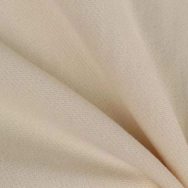 Boran Textile New Fashion Solid 50% Cotton 50% Polyester Material Knitted Fleece Fabric For Clothing 320GSM