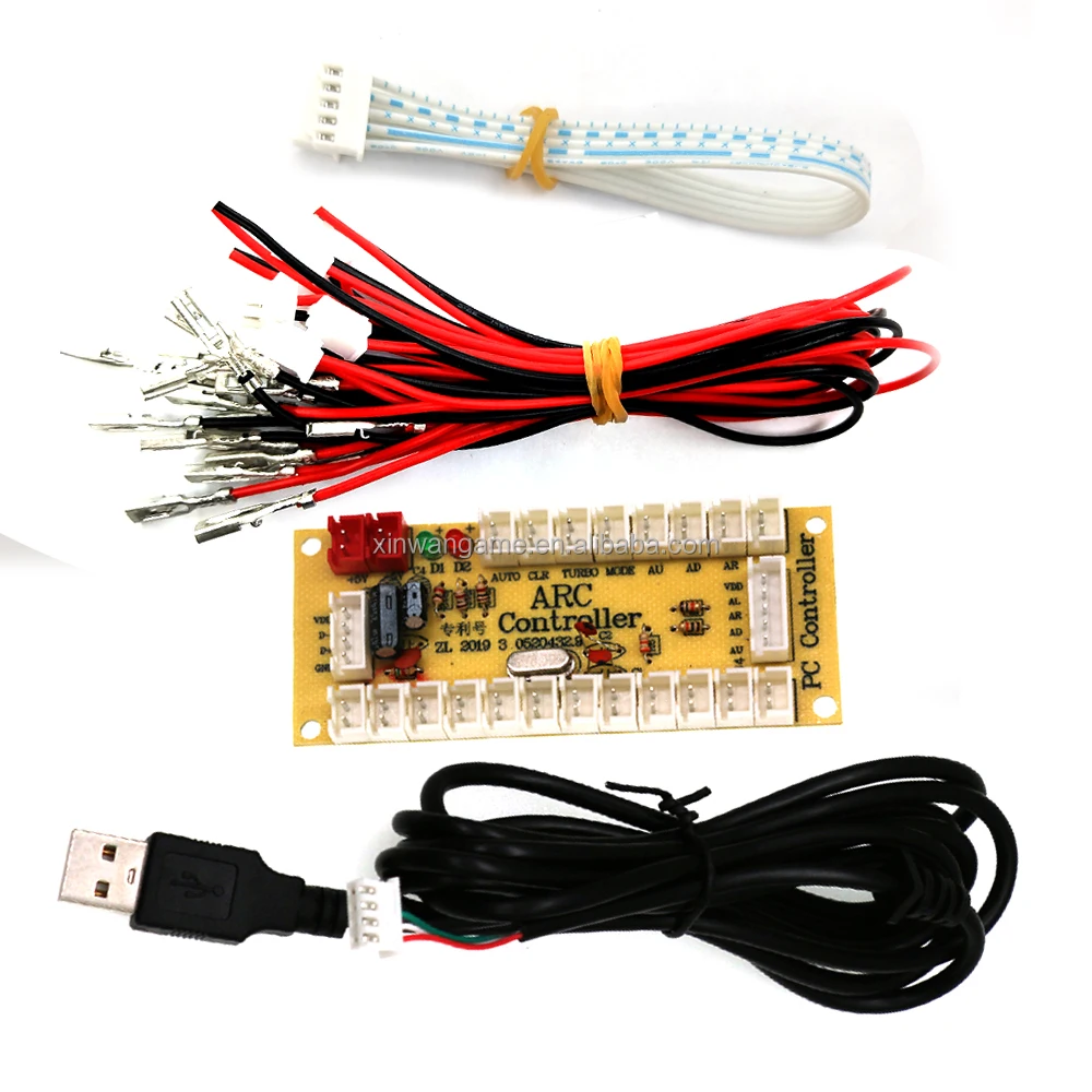 Монета толкатель аркадная игра джойстик набор инструментов SANWA кнопочный USB чип плата Компьютерное управление для ПК игры самолет симулятор