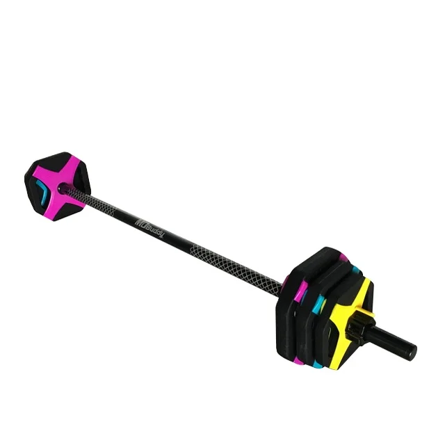 
Latest weight lifting equipment colored barbell weight set 