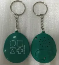Custom logo Plastic Recordable Sound Keyring,Mini Oval Voice Music Talking Keychain for the blind promotion photo Printed