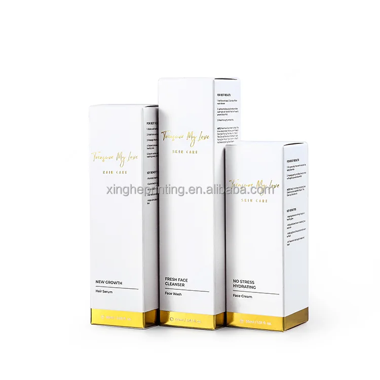 Wholesale Custom Luxury Cardboard Korean Skincare Set Packaging Skin Cosmetic Paper Packaging Box