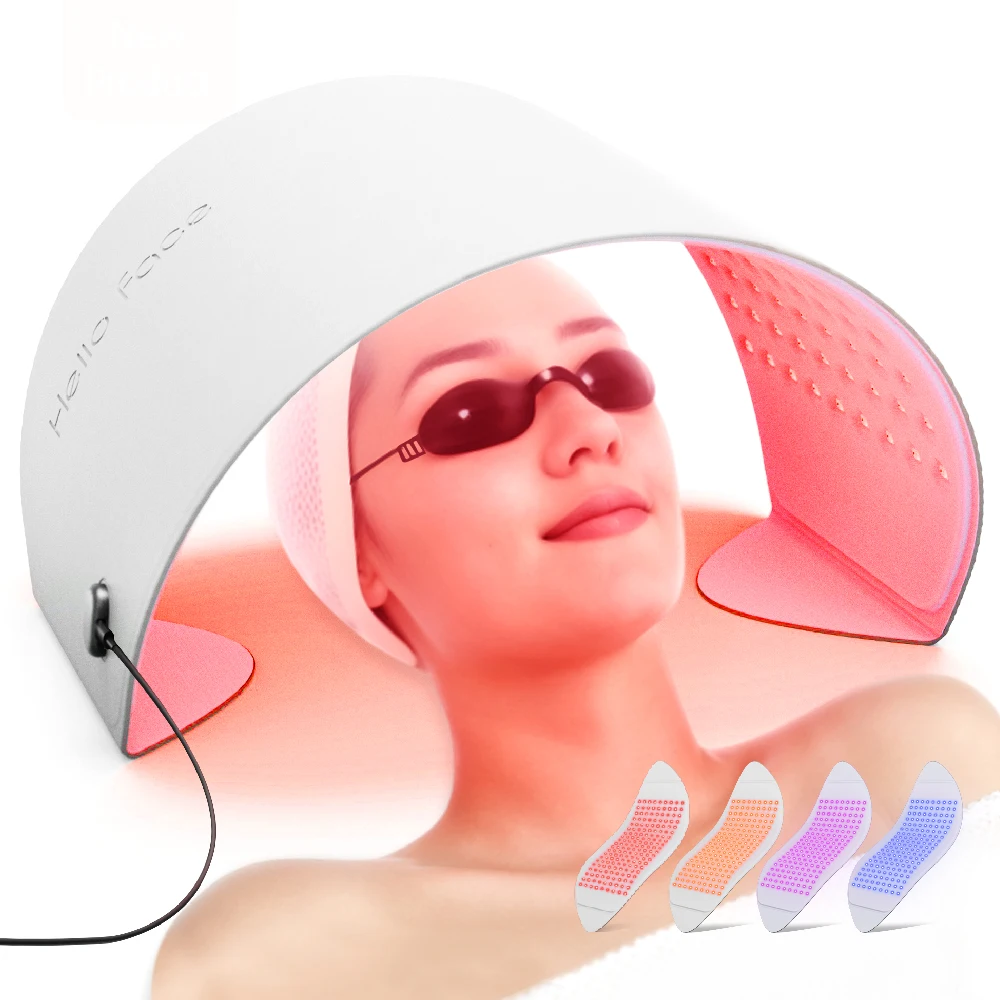 Hello Face домашний салон, фотонная красная светодиодная маска, 4 цвета