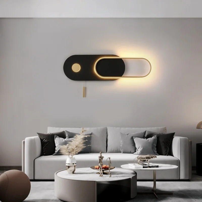 Wall light cable switch Nordic simple modern Danish designer creative living room aisle wall light background wall light