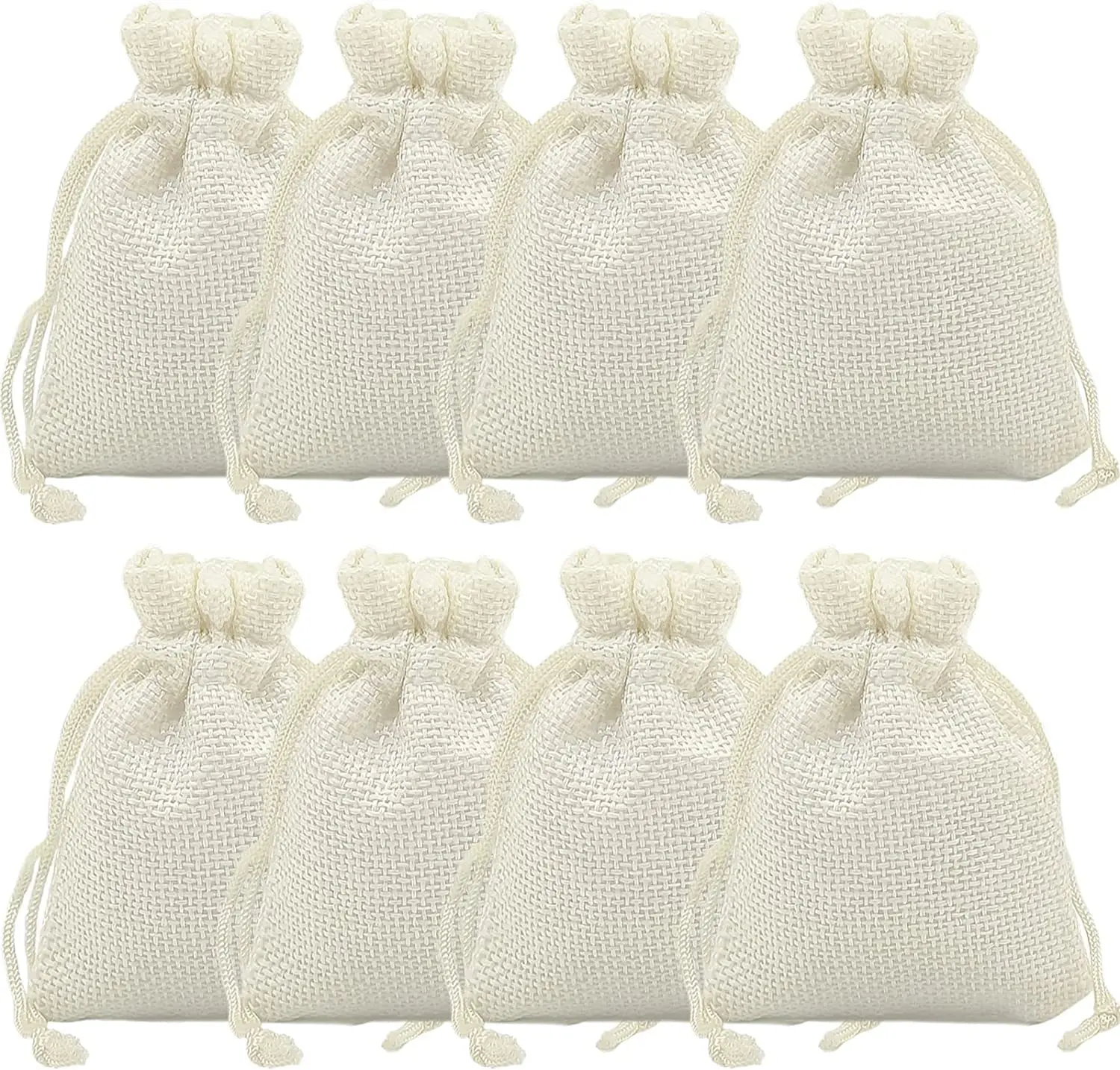 Reusable Linen Drawstring Bag for Party Burlap Tote Bags for Christmas Wedding Party and DIY Gift Craft Candy Packing