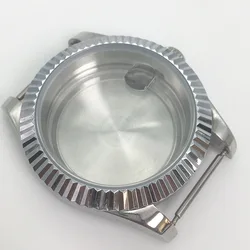 Custom Sapphire Glass Date Window Silver Stainless Steel 40mm Watch Case for miyota 8215