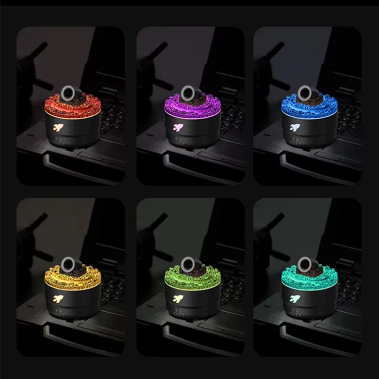 Volcano Fort mute essential oil diffuser jellyfish smoke ring portable desktop bedroom humidifier USB small diffuser