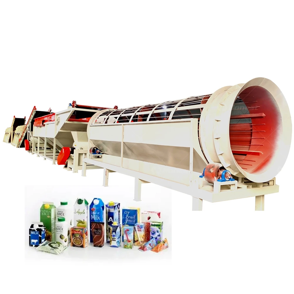 Paper Making Process Fiber Recycling Plastic Paper Separator Waste Paper Pulping Production Line