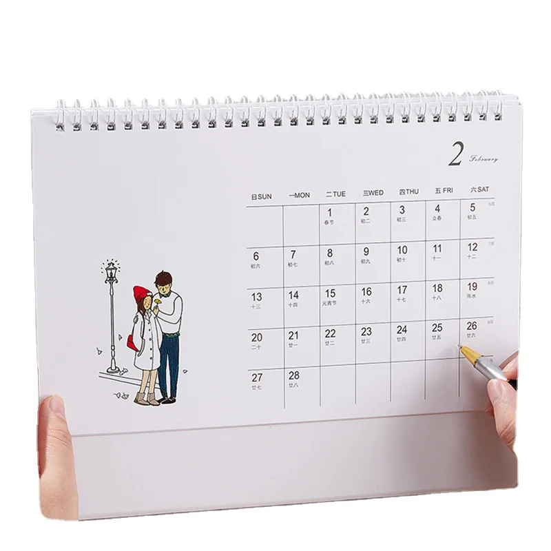 Top Acrylic With Sticky Notes Top Clock Table Motivation Kraft Paper Clear Acrylic Holder Flip Digital Wooden Desk Calendar