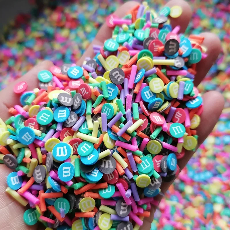 1000g Slime Filler DIY Craft Polymer Clay Sprinkles Slices Candy Sweet M Chocolate Chips Polymer Sprinkles