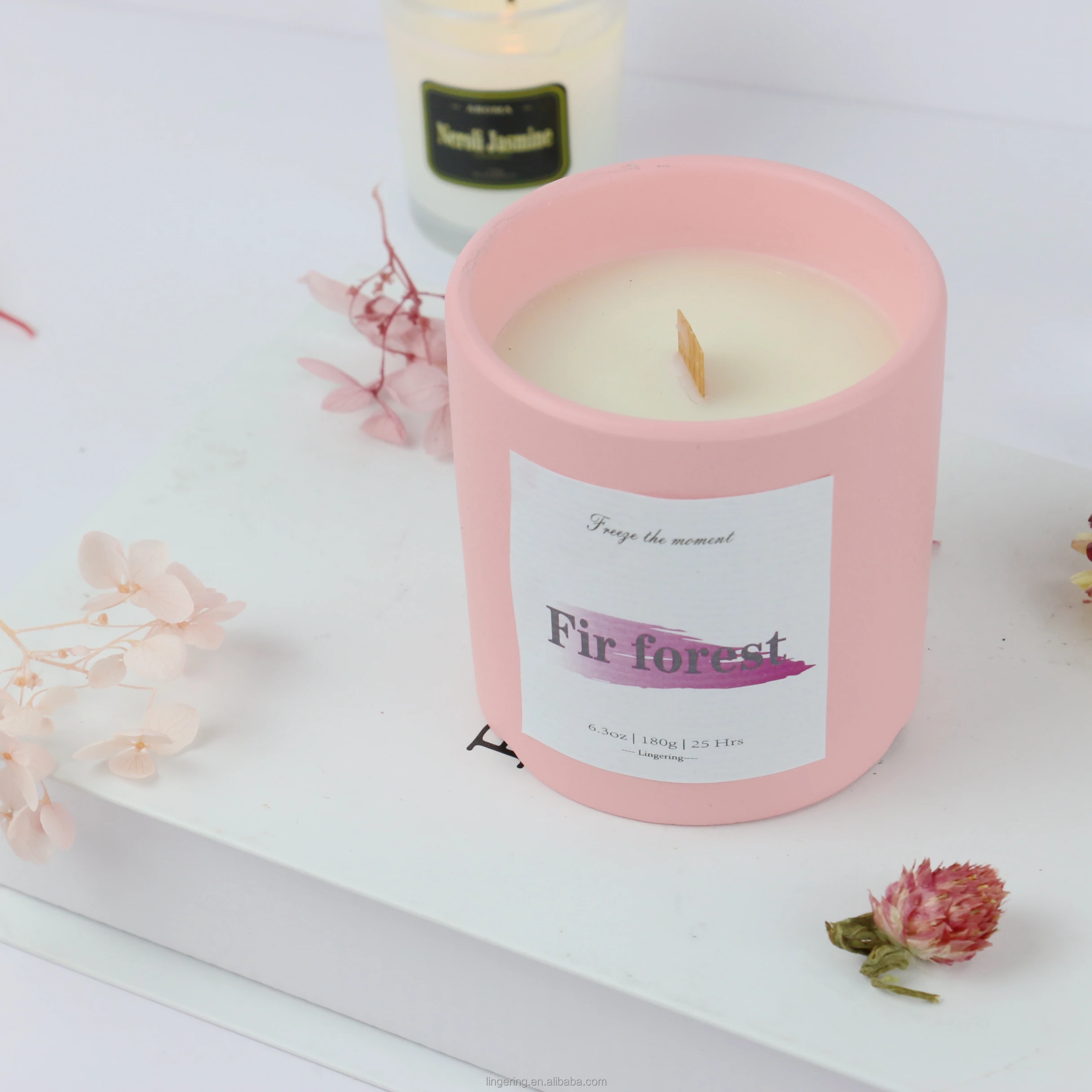 Luxury private custom scented candle multi-colored green holiday decoration special ceramic scented candle