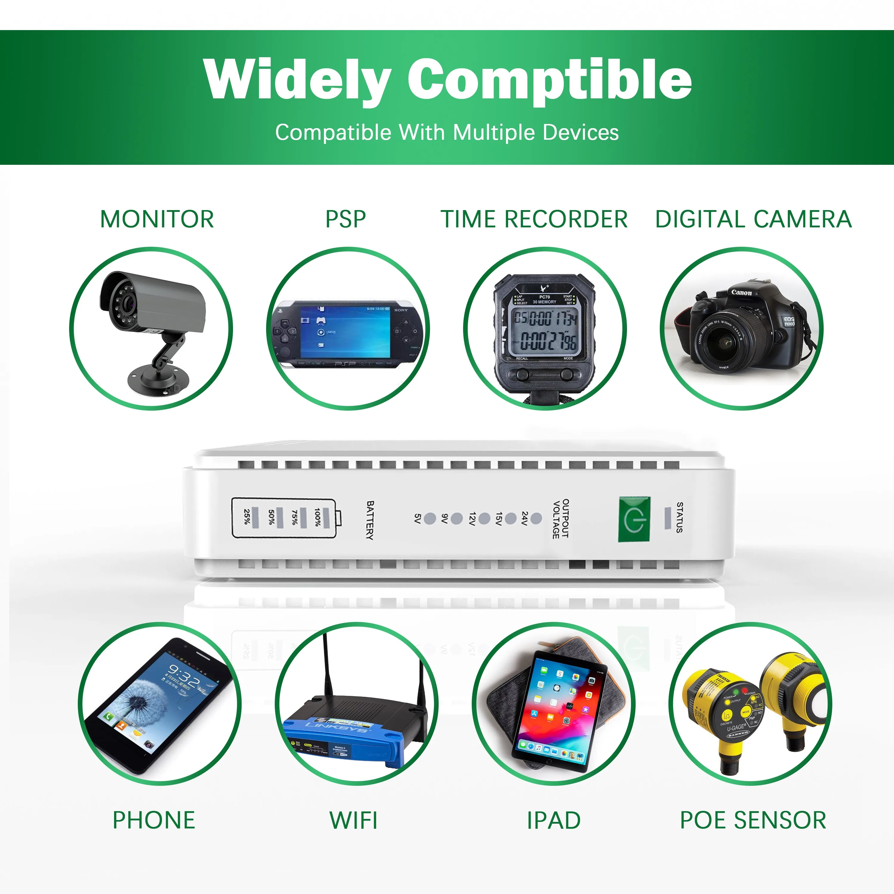 mini ups smart function for power bank laptop