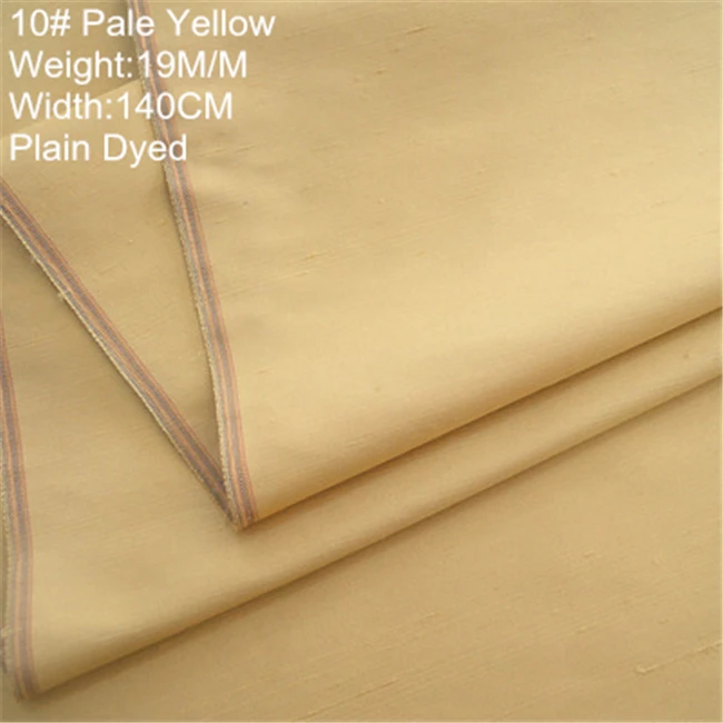 Pure Natural White 100% Silk 19M/M 140CM Width Silk Dupion Fabric for Stiff Garment Suit