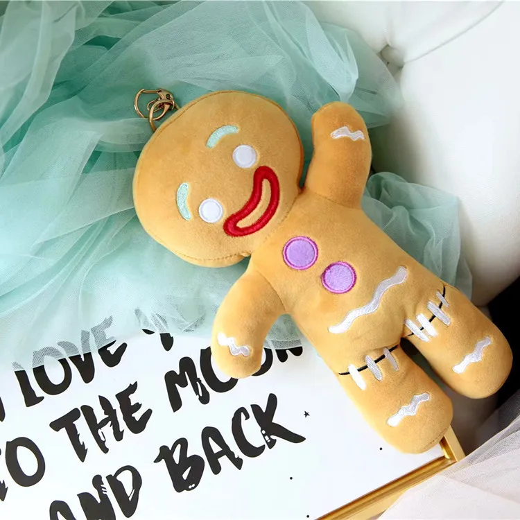 Ruunjoy Gingerbread Man Plush Toys Biscuit Plushies Cookies Man Stuffed Doll Soft Sofa Cushion Pillow Christine Decor Xmas Gift