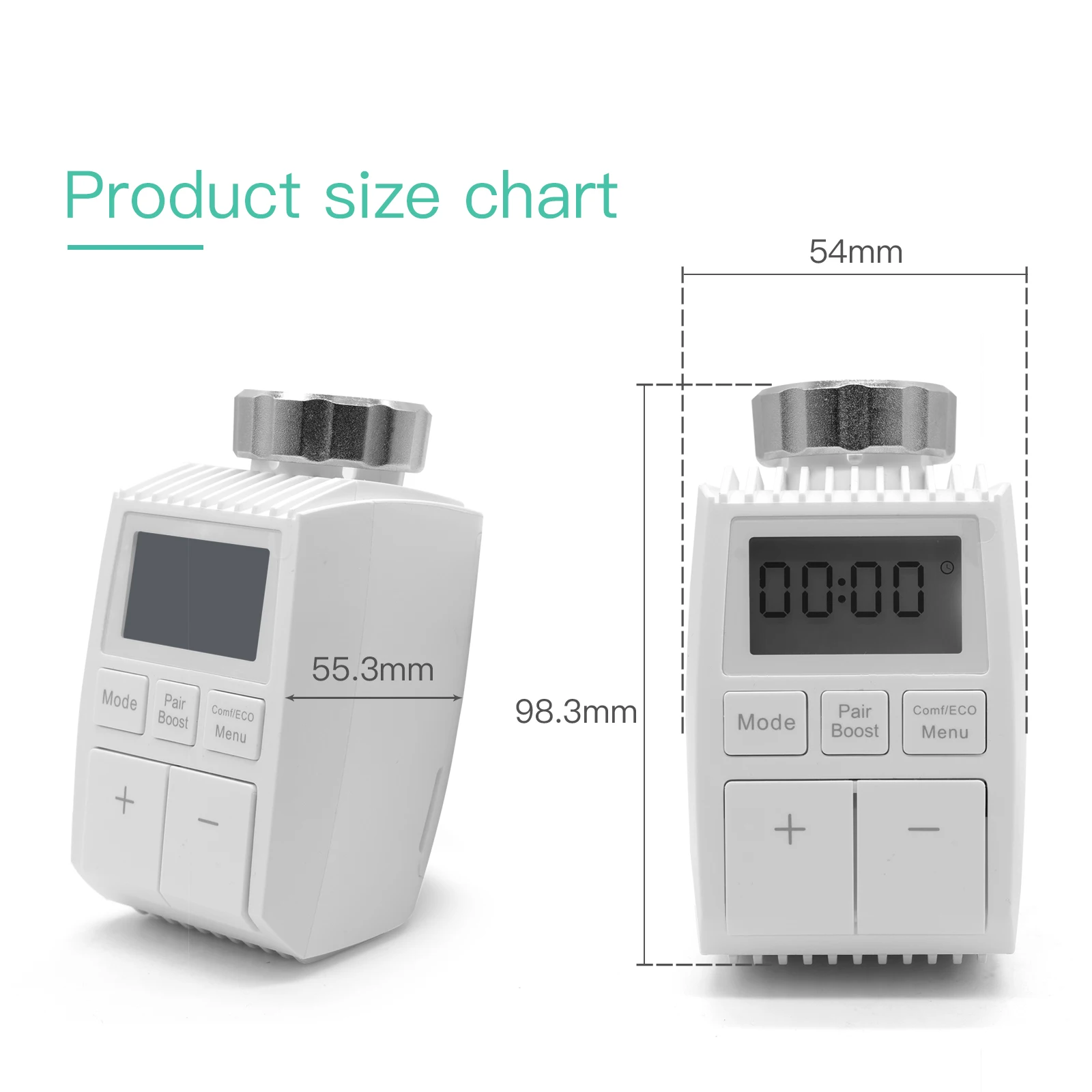 MVAVA Smart Zigbee Programmable digital display wireless tuya heating room radiator hot thermostat thermostatic valve faucet