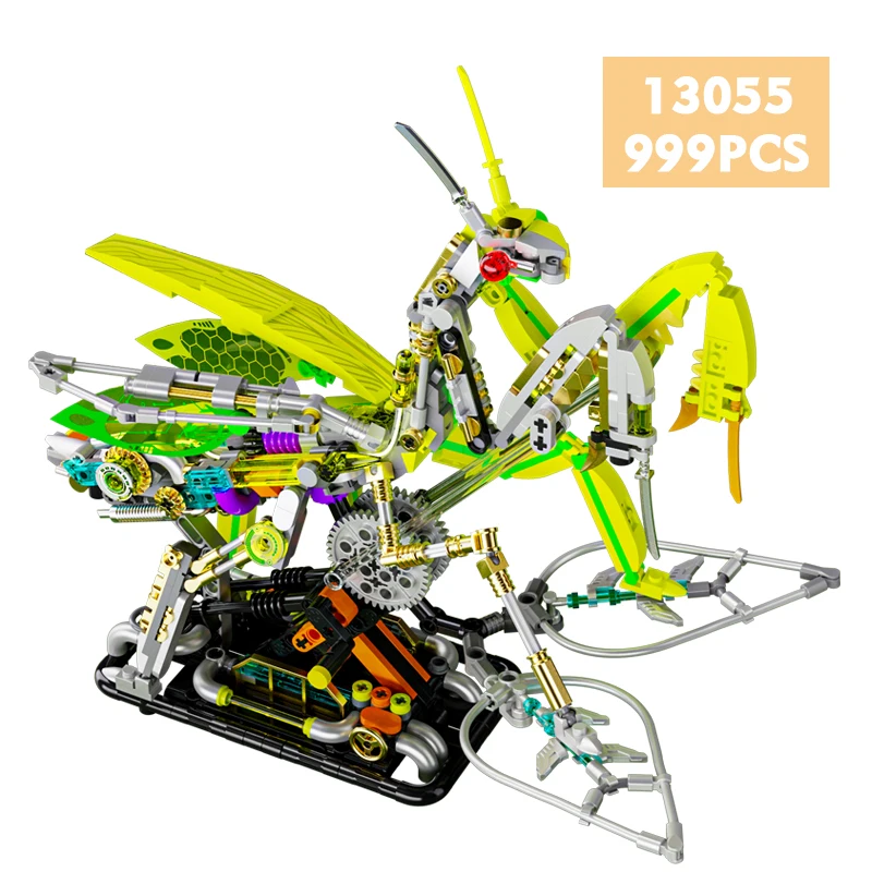 Новый 13055 MOC, 999 шт., маленькие частицы, Богомол, строительные блоки, детские пластиковые головоломки, Набор Игрушечных кубиков