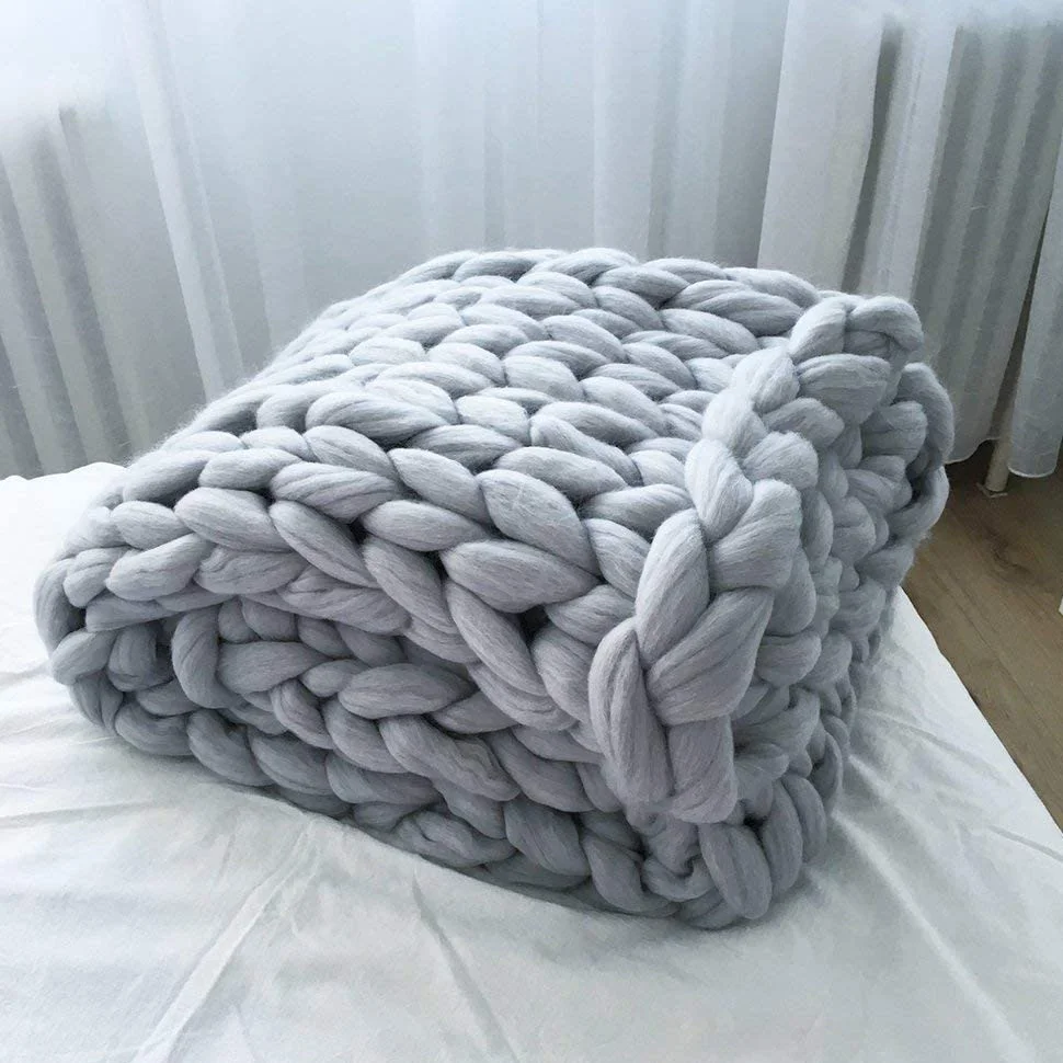 
Chunky Yarn 6cm Extreme Arm Knitting Giant Shape Acrylic Winter Blanket Blankets Throws 