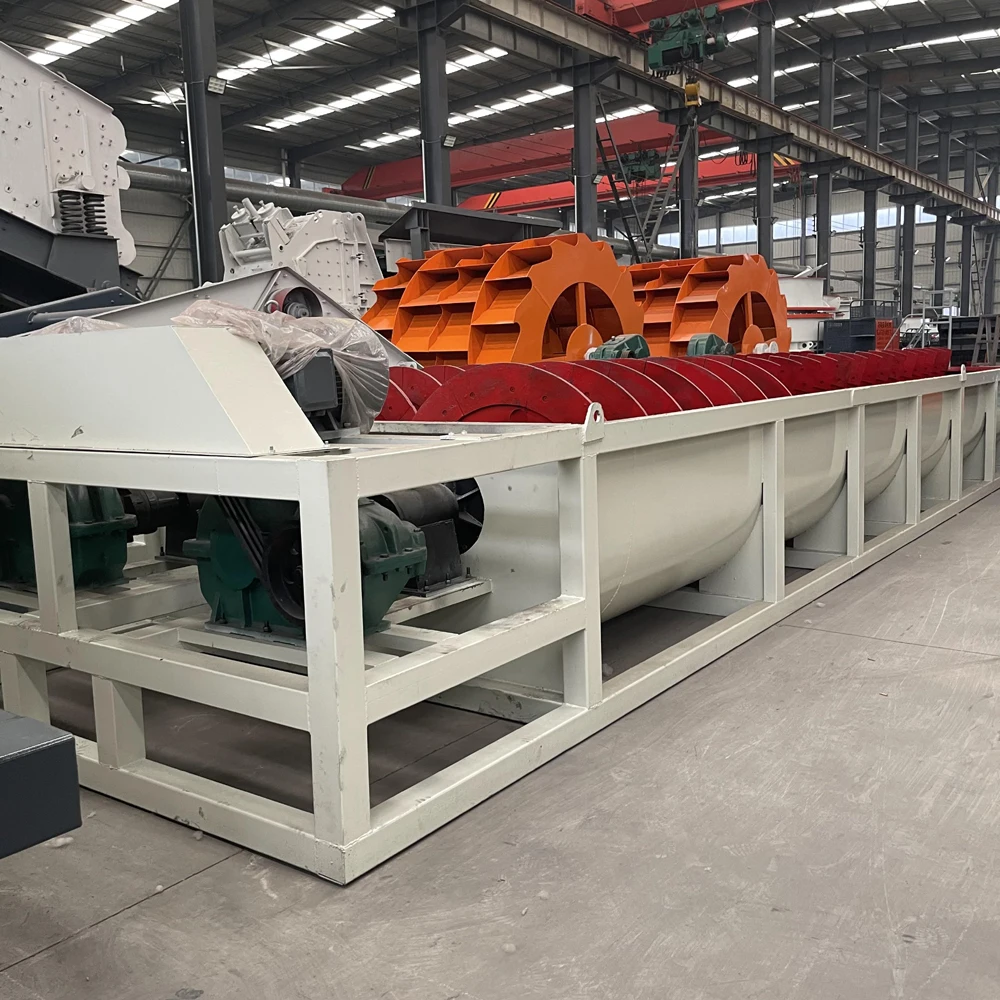 Double Spiral Sand Stone Washer , Twin Screw Spiral Wheel Silica Sand Washer