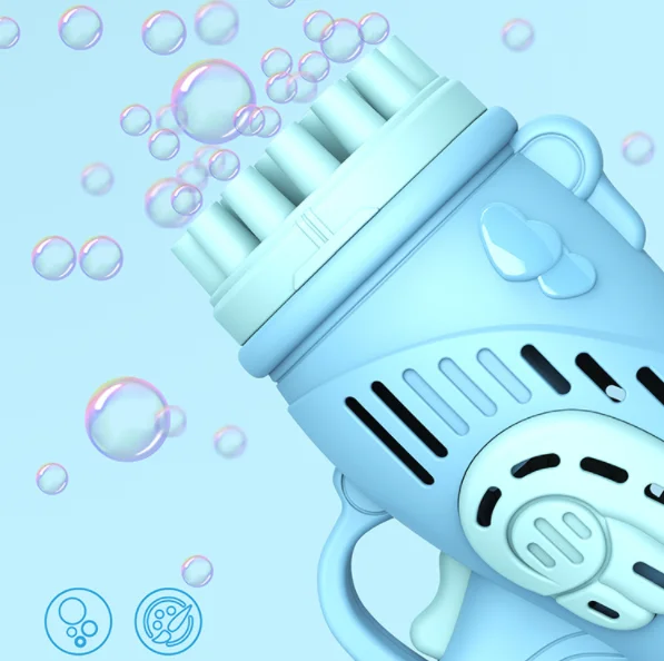 Electric Bubble Machine Gun Toy New Design Automatic Electric 23 Hole Huge Amount Maker Cool Soap Bubble Machine