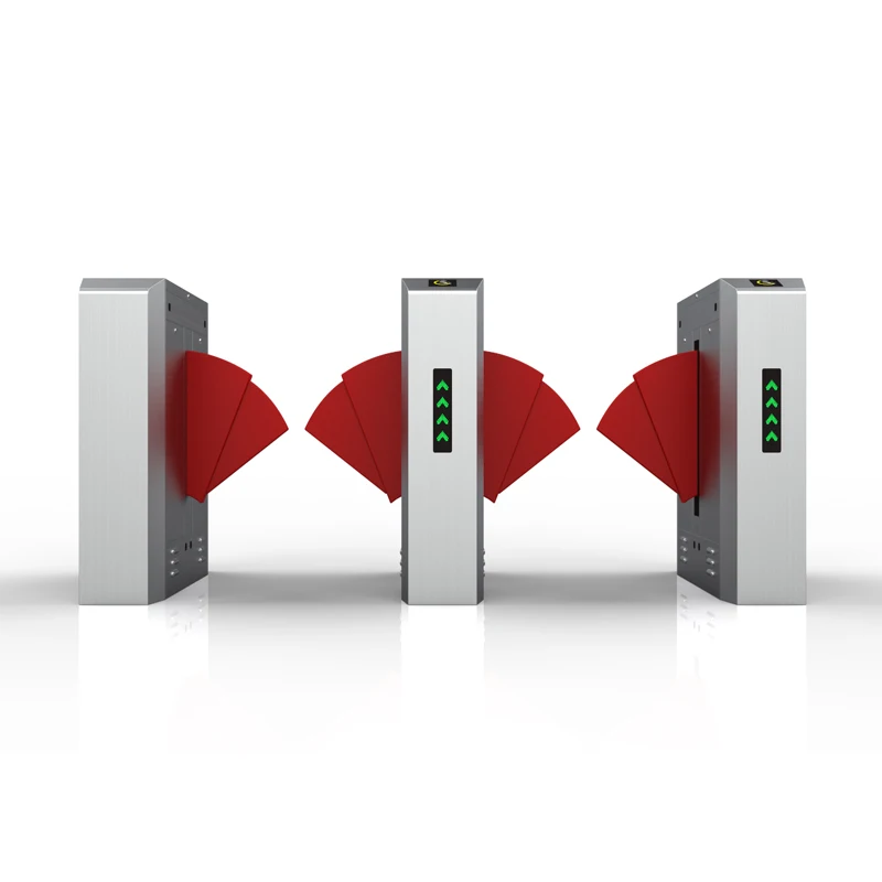Safety Gate Flap Barrier Turnstile Face Recognition RFID Card Reader CE Approval