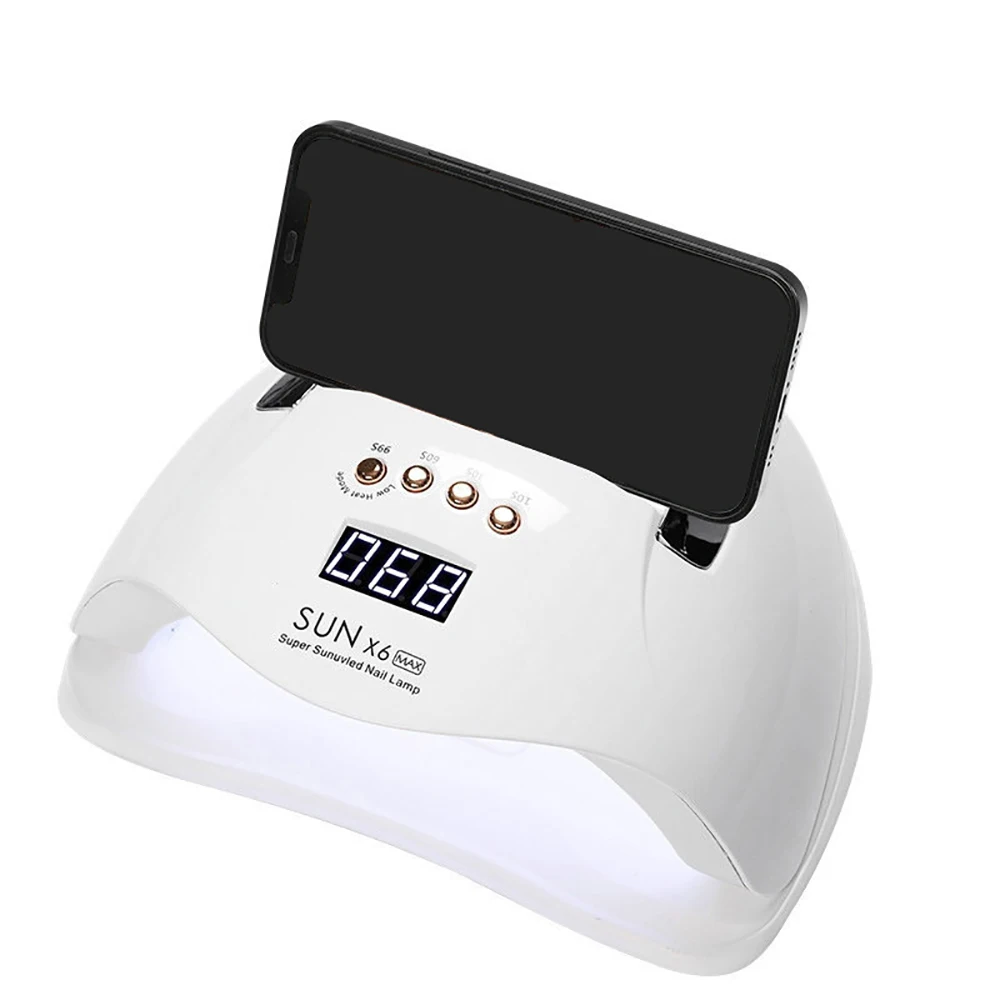 2023 New SUN X6 Max UV LED Nail Lamp Quick dry Non-black Hand Nail Lamp Nail salon with mobile stand